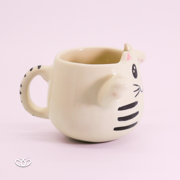 TAZA GATO MANITAS RAYAS 300 ml