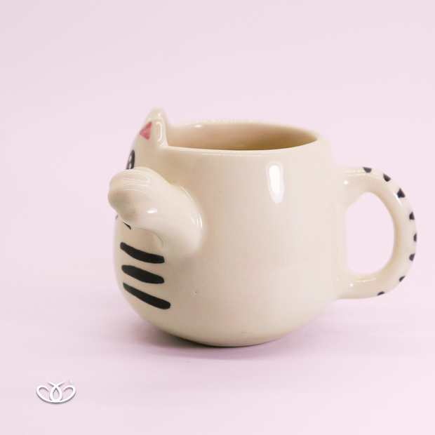 TAZA GATO MANITAS RAYAS 300 ml