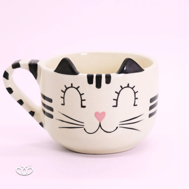 TAZA GATO TIGRE NEGRO GRANDE 600 ml