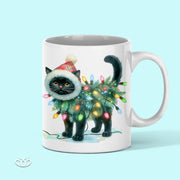 TAZA ILUSTRADA GATO TRAJE ARBOL 300 ml