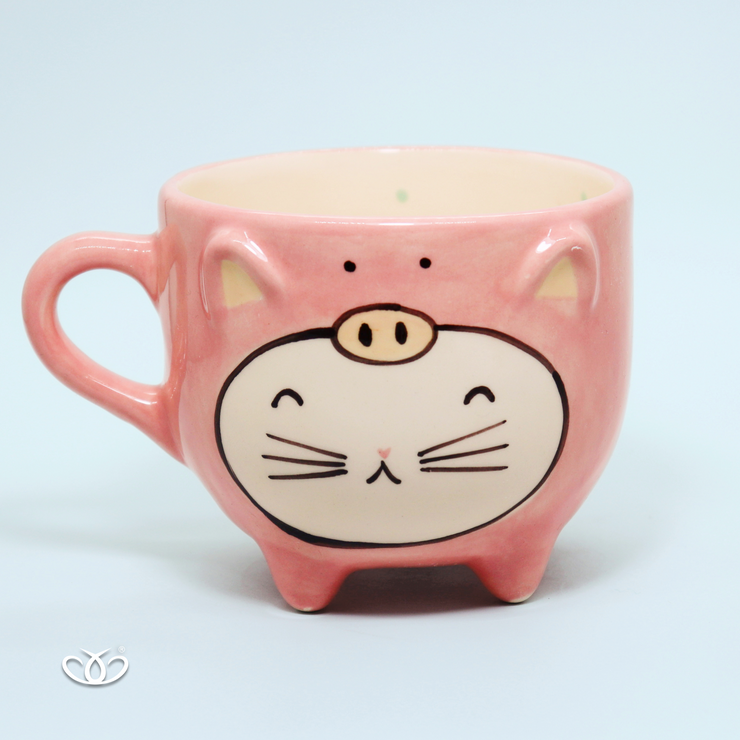 TAZA GATO TRAJE COCHI 600 ml