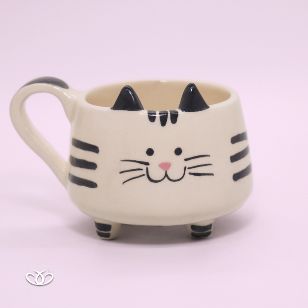 TAZA PATITAS GATO RAYAS 300ml