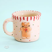 TAZA POCILLO GATO JENGIBRE NAVIDAD 300 ml