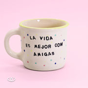 TAZA POCILLO LA VIDA ES MEJOR 300 ml