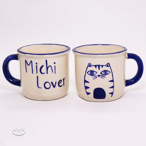 TAZA POCILLO GATO MICHI LOVER 300 ml