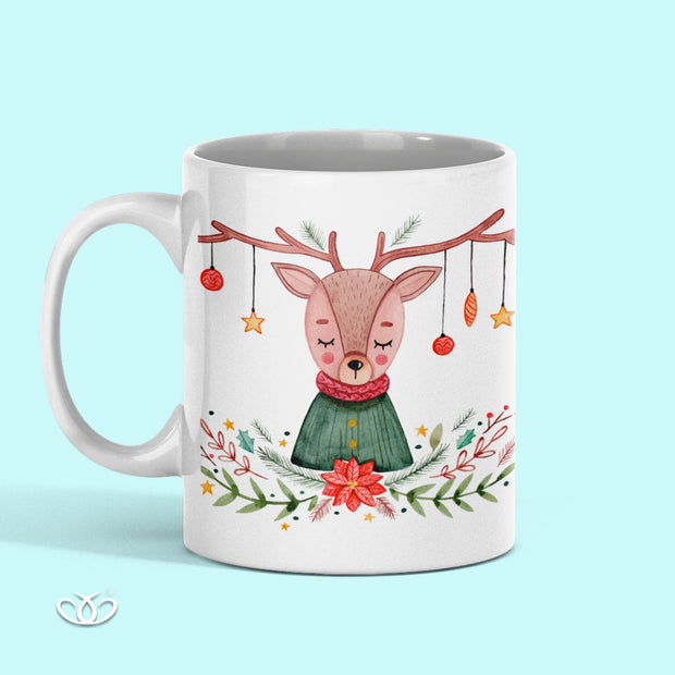 TAZA ILUSTRADA RENO NAVIDEÑO 300 ml