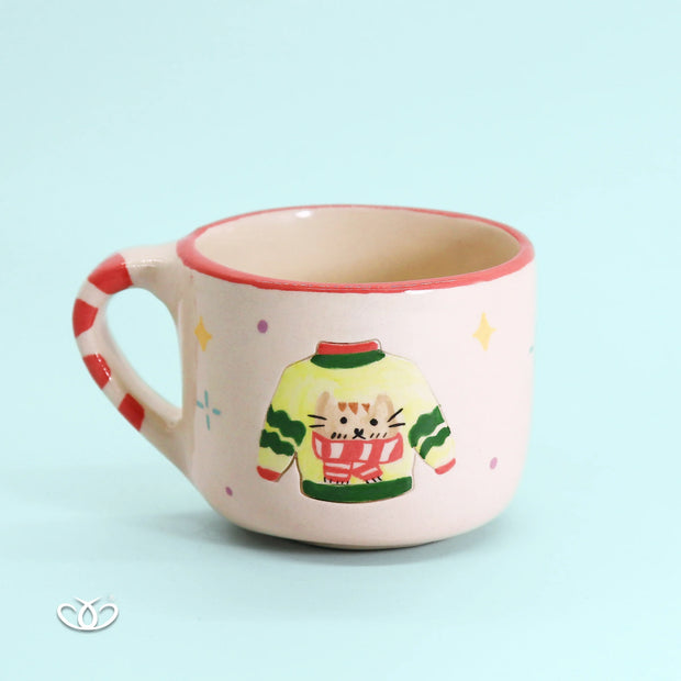 TAZA SUÉTER GATO NAVIDAD 300 ml