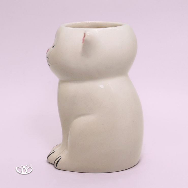 TAZA GATO 3D BLANCO 450ml