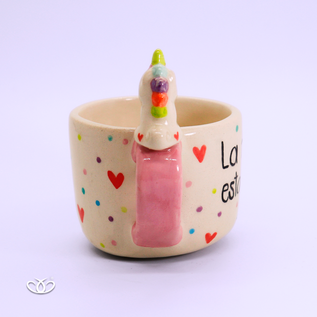 TAZA UNICORNIO CORAZONES 300 ml