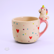 TAZA UNICORNIO CORAZONES 300 ml