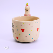 TAZA UNICORNIO CORAZONES 300 ml