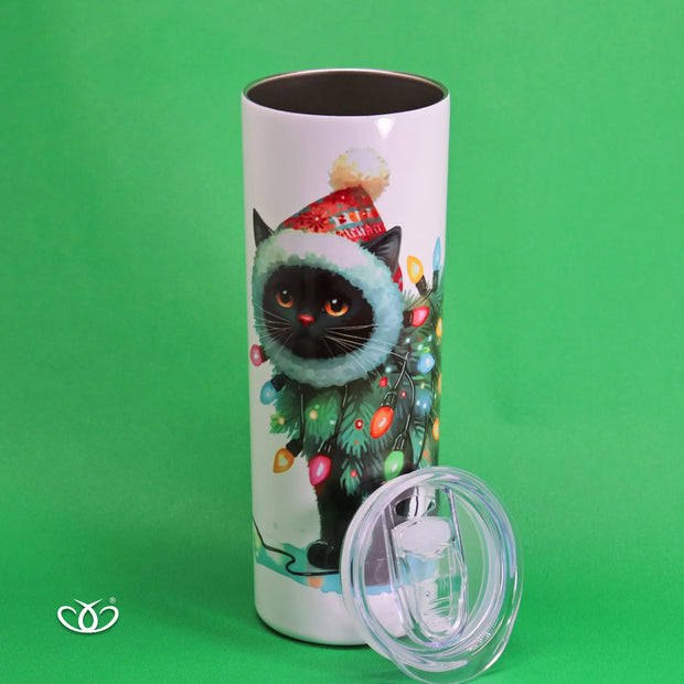 TERMO GATO TRAJE ARBOL DE NAVIDAD 600 ml