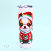 TERMO PERRO CHIHUAHUA NAVIDEÑO 600 ml