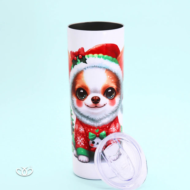 TERMO PERRO CHIHUAHUA NAVIDEÑO 600 ml