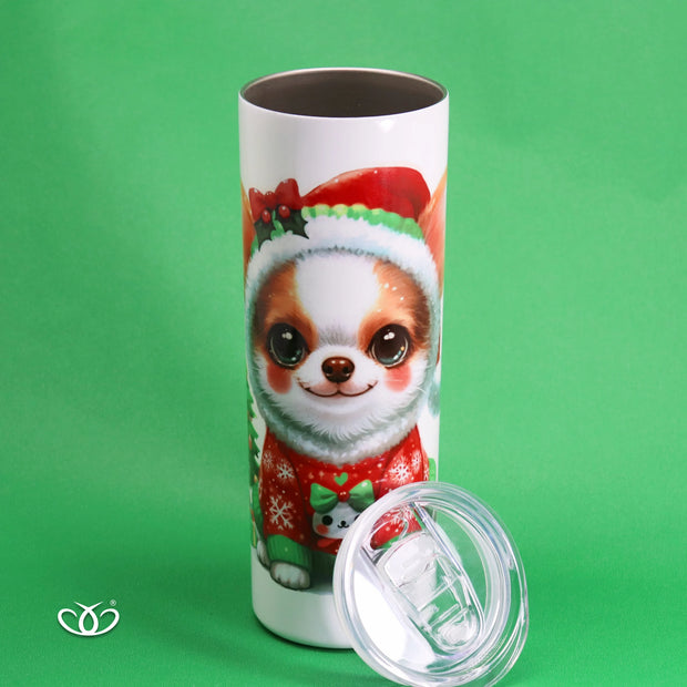 TERMO PERRO CHIHUAHUA NAVIDEÑO 600 ml