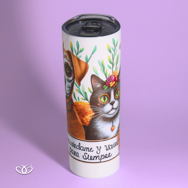 TERMO RECUÉRDAME Y VIVIRÉ GATO & PERRO 600 ml