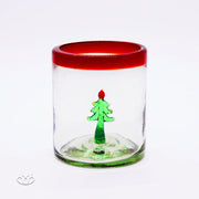 VASO VIDRIO SOPLADO ÁRBOL DE NAVIDAD 300 ml