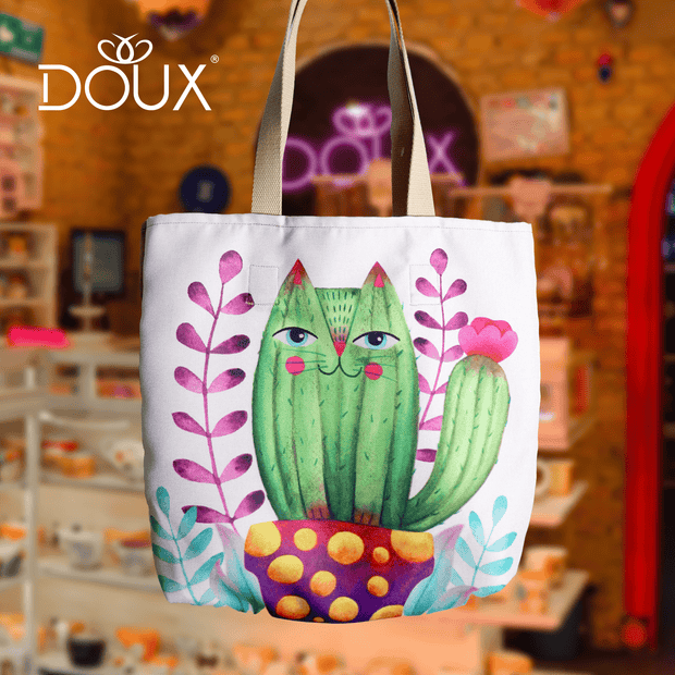 Doux Bolsos BOLSO ECOLOGICO GATO CACTUS 2