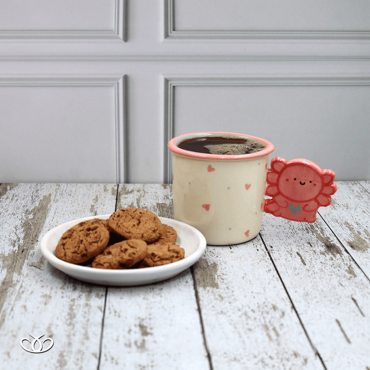 Doux tazas TAZA ASA POCILLO AJOLOTE CORAZÓN