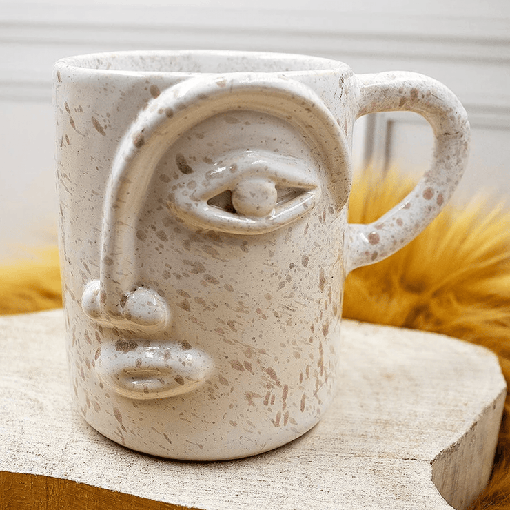 Doux tazas TAZA OJO CUBISTA BLANCO