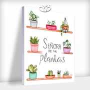 douxmodayhogar Cuadros Decorativos CUADROS SEÑORA DE LAS PLANTAS (36 x 50)