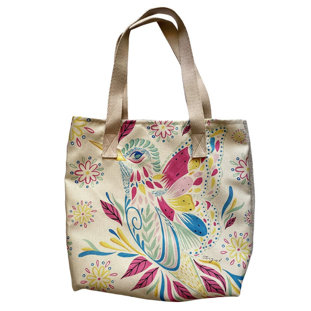 douxmodayhogar BOLSO ECOLOGICO COLIBRI FLORES