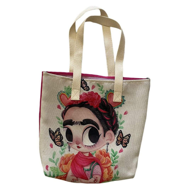 douxmodayhogar Casual Bolso Ecológico Frida Acuarela