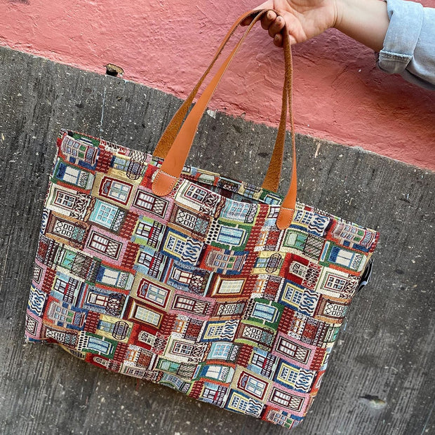 douxmodayhogar Casual Ventanas Bolso Maxi Playa