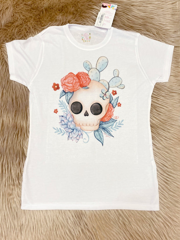 douxmodayhogar Playera Calavera Nopal