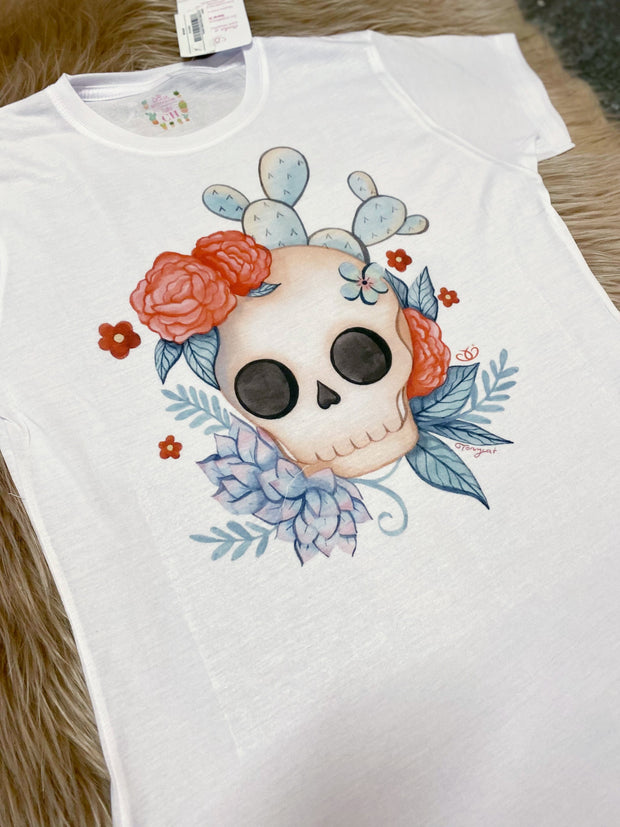 douxmodayhogar Playera Calavera Nopal